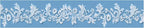Blue Floral Wallpaper Border 196x4 Inch Peel and Stick Wall Border Elegant - Image 2