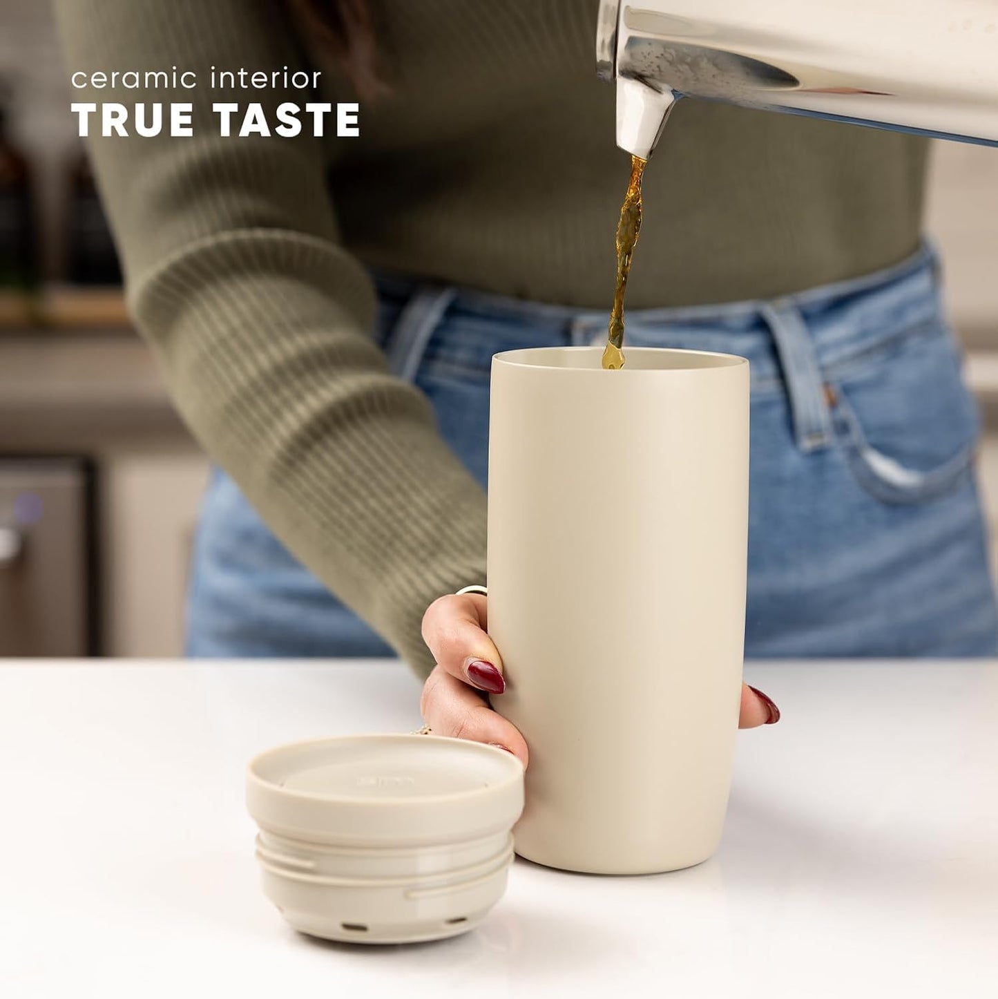 Simple Modern Voyager Signature | 16oz Travel Coffee Mug Tumbler with 360° Lid | Gifts for Women Men | Ceramic-Lined Insulated Stainless Steel Cold Brew Iced Coffee Cup | Velvet Pink Gingham