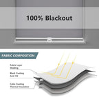 AOSKY Cordless Roller Shades Blackout Blinds - Image 4