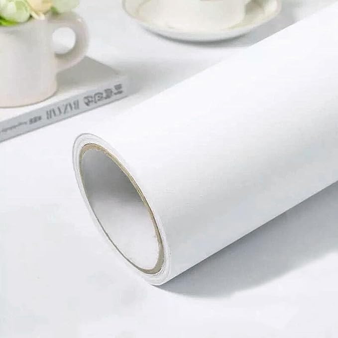 practicalWs White Contact Paper 15.7'' x 984.2'' White Peel and Stick Wallpaper by practicalWs