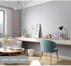 15.7" X 196.8" Silver Grey Wallpaper Embossed Self Adhesive Peel and Stick - Image 7