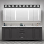 Ralbay 66inch Matte Black Bathroom Vanity Lights Metal Acrylic LED Modern Black - Image 6