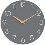 cicininc Wall Clock, 10 Inch Wooden Silent Non-Ticking, Decorative Battery by CICININCOfficial
