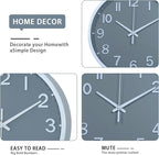 Wall Clocks Battery Operated 12 inch Modern Wall Clock, Silent Non Ticking Wall - Image 3