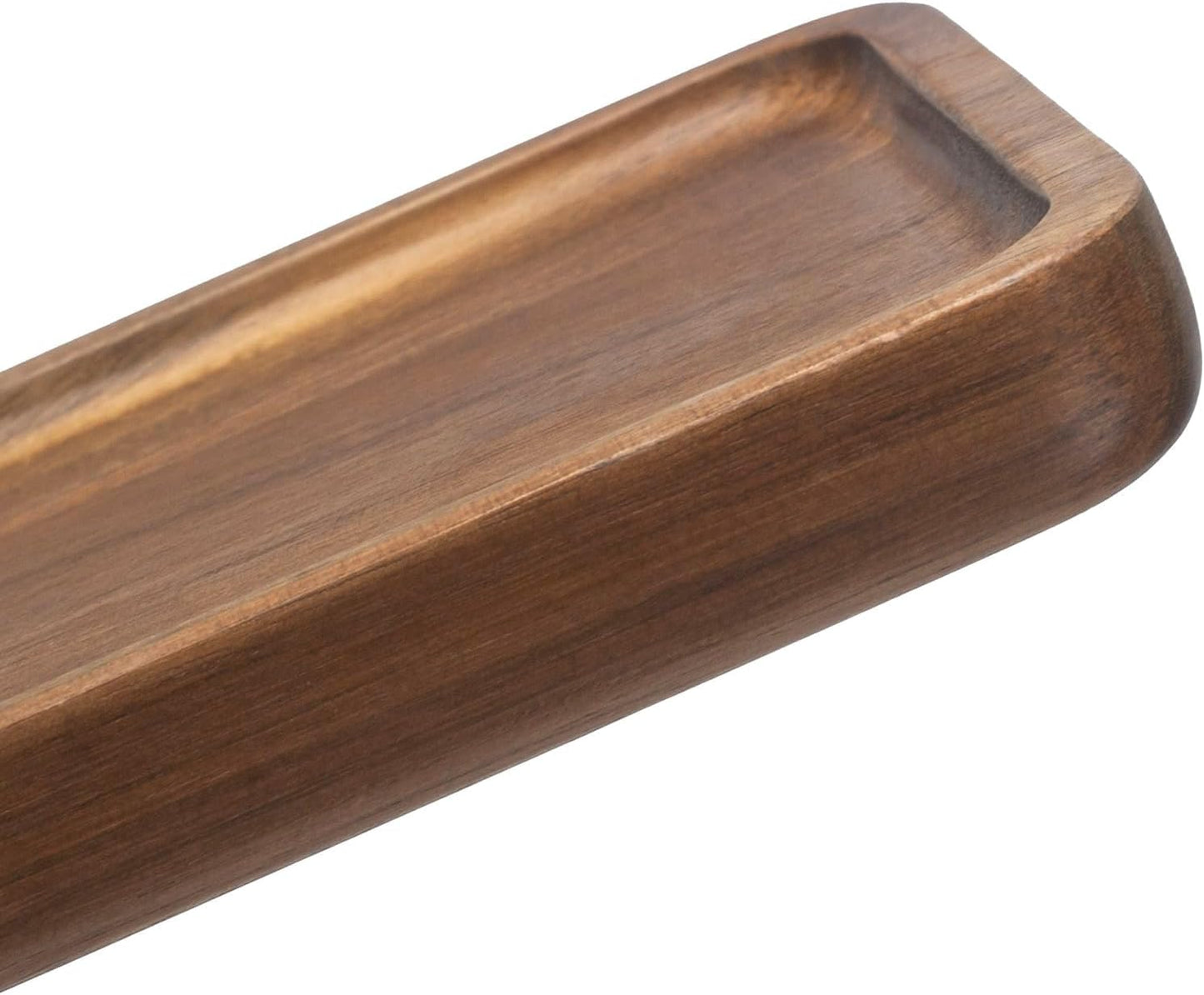 Bathroom Vanity Tray, Bathroom Tray for Counter, Toilet Tank Tray, Wood Bathroom Tray for Organizing and Home Decor (11.8 x 5.1 x 0.8 inch)