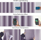 MIULEE Lilac Back Tab Blackout Curtains 90 Inches Long 2 Panels Set - Image 5