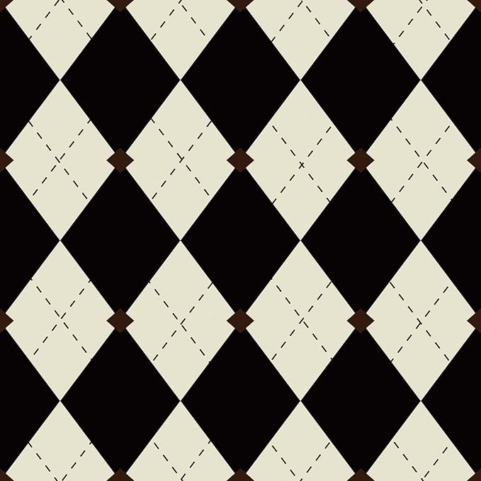 Simon&Siff Retro Checkered Peel and Stick Wallpaper Black and White Cream - Image 9