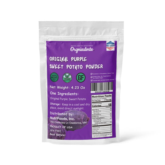 Orgnisulmte Purple Sweet Potato Powder 4.23 Oz, 100% Pure Natural Premium Purple Yam Powder for Food Coloring 120g