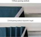 AJAZZ 100% Black Out Curtains Adhesive Blackout Temporary Curtain Rod No - Image 5