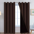 Yakamok 100% Blackout Curtains for Bedroom, 2 Thick Layers Thermal Insulated by Yakamok
