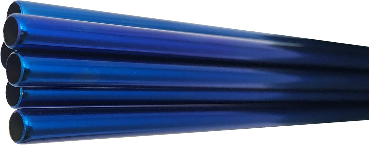 10 Pcs Stainless Steel Straws, Reusable Drinking Straws, Straight Metal Straw Sets with 2 Pcs Cleaning Brushes (10.5 Inch, Blue)