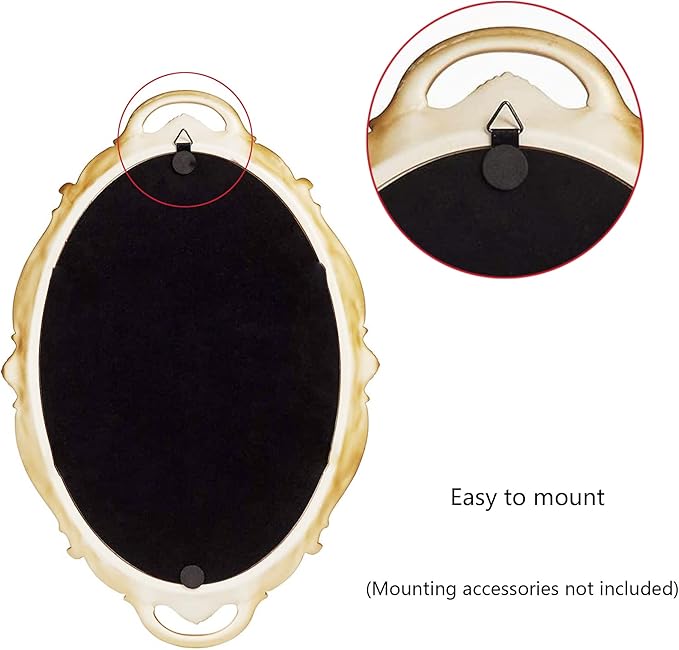 Tstarer 2 Pack - Vintage Decorative Gold Framed Mirror, Wall Hanging Mirrors & - Image 5