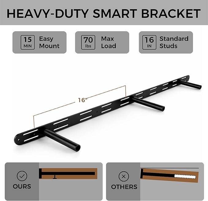 Rusitc Floating Shelves 48 inch Long 8 "deep Set of 1, Heavy Duty Wood Wall - Image 4