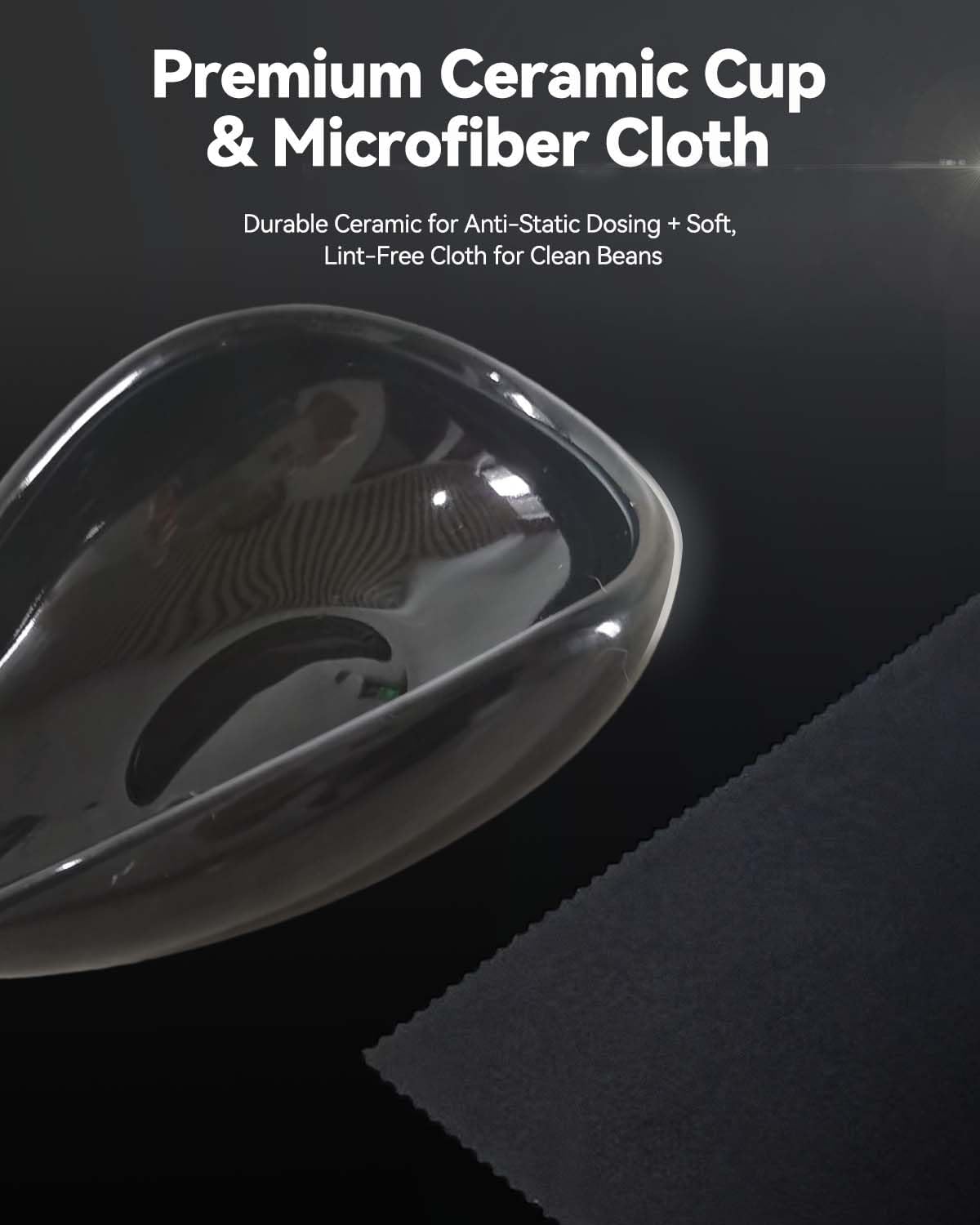 Coffee Bean Dosing Cup and Spray Bottle Kit grey