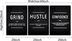 KAWAHONE Motivational Success Canvas Wall Art, Grind Hustle Confidence Wall - Image 7