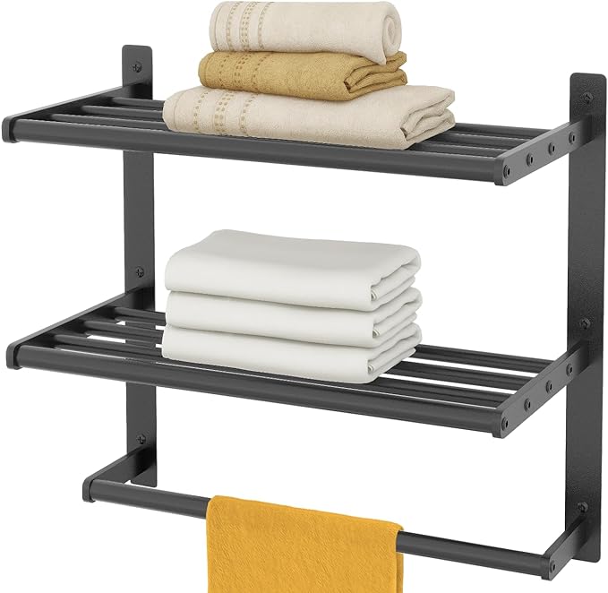 Hotel Towel Racks for Bathroom Wall Mounted, BETHOM Towel Shelf for Bathroom by Bethom