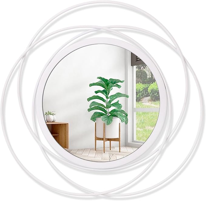 24 Inches Decorative Wall Round Mirror by HLFMVWE