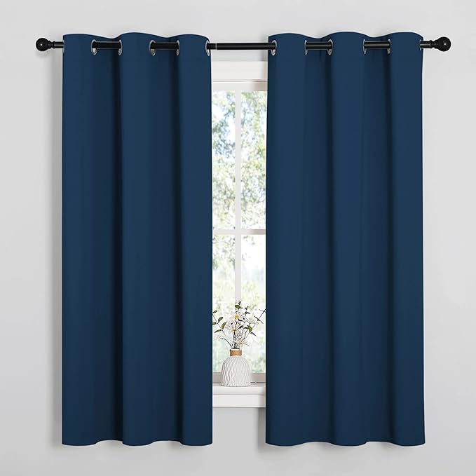 NICETOWN Room Darkening Curtains 63 inch Length 2 Panels, Thermal Insulated by NICETOWN