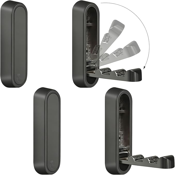 4PCS Foldable Wall Hooks, Flip Down Design by XSGTZMJ