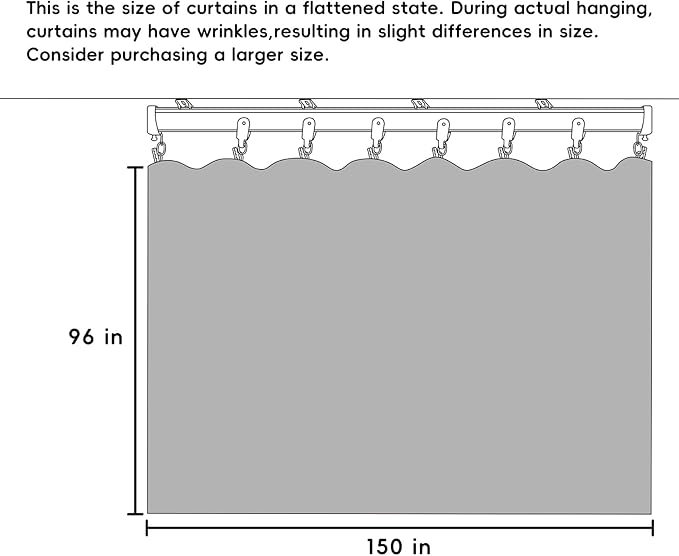Hoeflife Room Divider Curtains Blackout Floor to Ceiling Curtain - Image 7