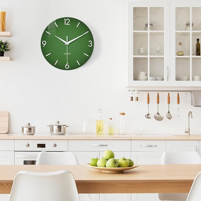 XFM Modern Simple Wall Clocks Battery Operated 20 Inch Large Green Analog Wall - Image 3