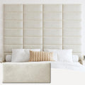 IFNOW Wall Mounted Upholstered Headboard King, 3D Peel and Stick Soundproof by IFNOW