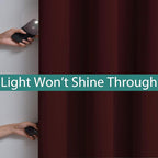 Yakamok 2 Thick Layers Completely Blackout Curtain Panels, Noise Reducing Drapes - Image 3