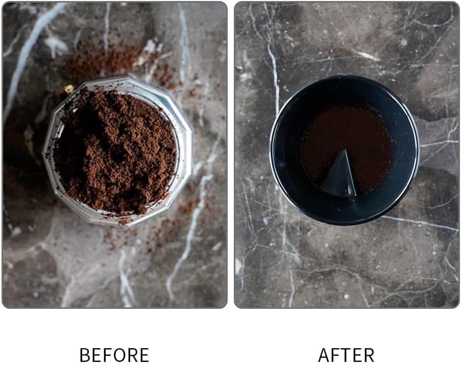 watchget Moka Pot Dosing Funnel - 60mm Espresso Coffee Dosing Ring, Plastic Powder Receiver and Distribution Tool for 6-Cup Moka Express Pot, Black