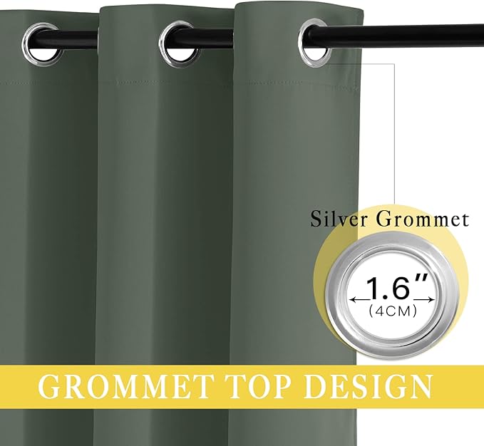NICETOWN Sliding Door Curtains 84 inches Long, Grommet Blackout Thermal Patio - Image 3