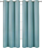 LEMOMO Stone Blue Thermal Blackout Curtains/42 x 95 Inch/Set of 2 Panels Room - Image 2