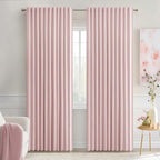 MIULEE Baby Pink Back Tab Blackout Curtains 84 Inch Length 2 Panels Set by MIULEE