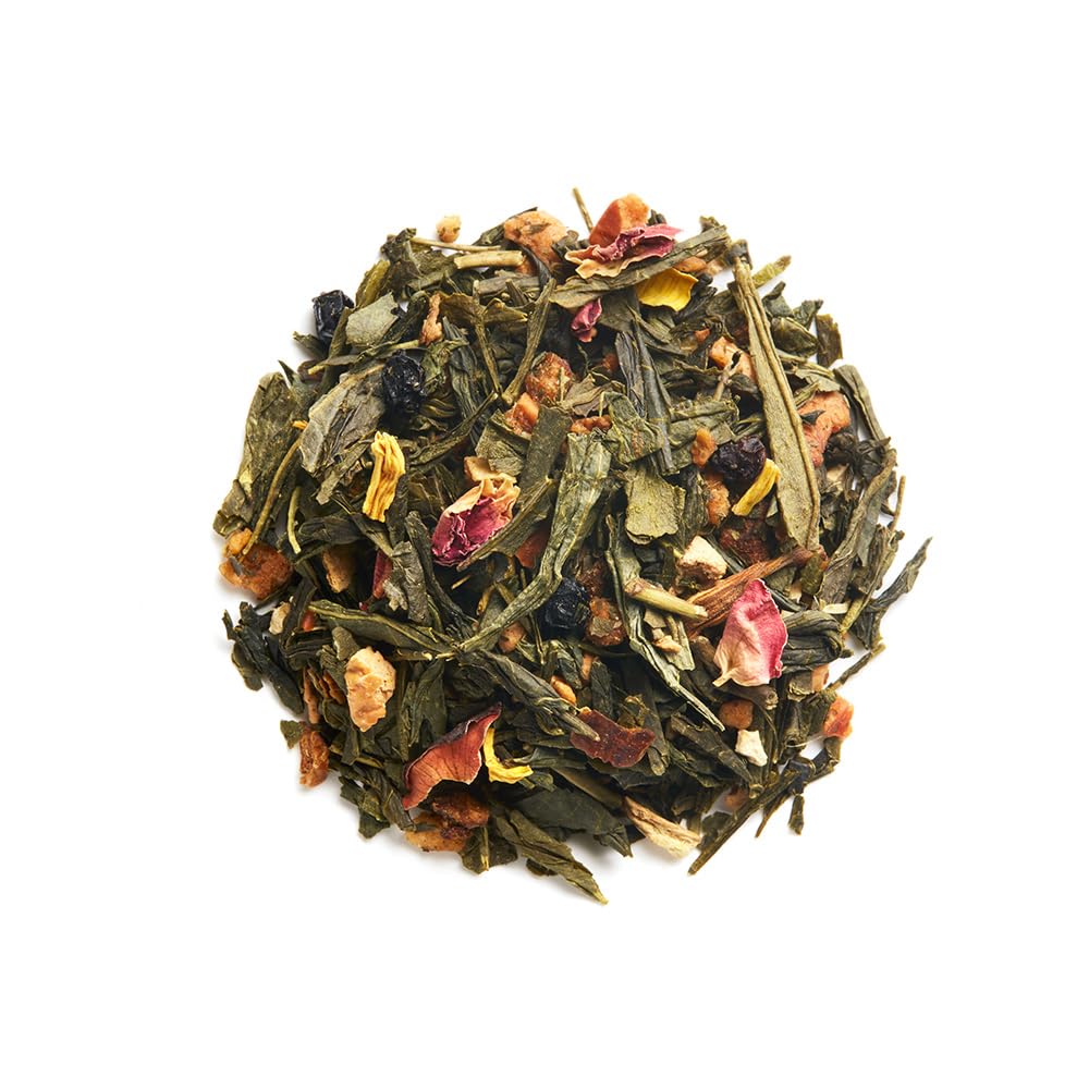 Palais des Thés - N°31 New Year's Eve Green Tea - Holiday Blend with Sweet Rose and Elderberry - 3.5oz Loose Leaf Metal Gift Tin, Serves 20-25 Cups