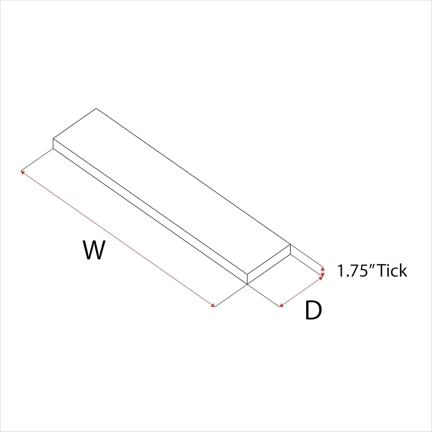 URBANDI, Rustic Floating Shelves, Set of 2, Hidden Bracket, Solid Wood, Heavy Duty, Wall Mounted Shelves, (Grey, 48Wx10D)