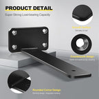4 Pack - 12 inch Black Hidden L Shelf Bracket Iron Floating Shelf Brackets - Image 6