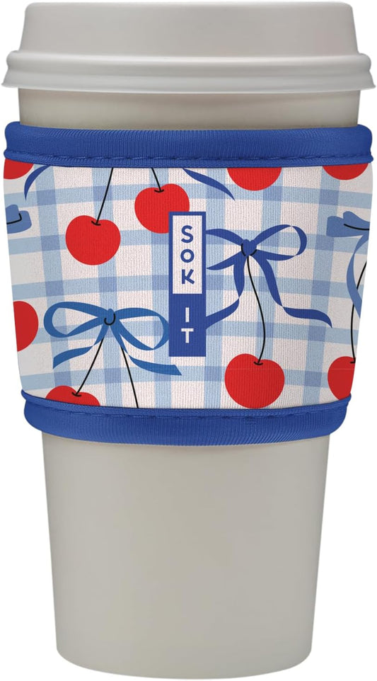 Sok It HotSok Coffee & Tea Reusable Insulated Neoprene Cup Sleeve (Cherry Picked)
