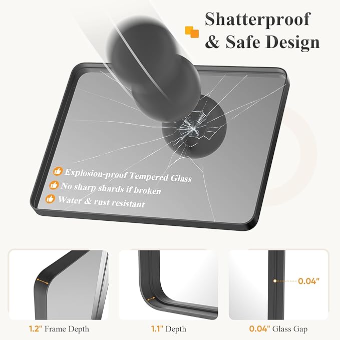 NEWBULIG 24X30 Inch Bathroom Mirror - Image 4