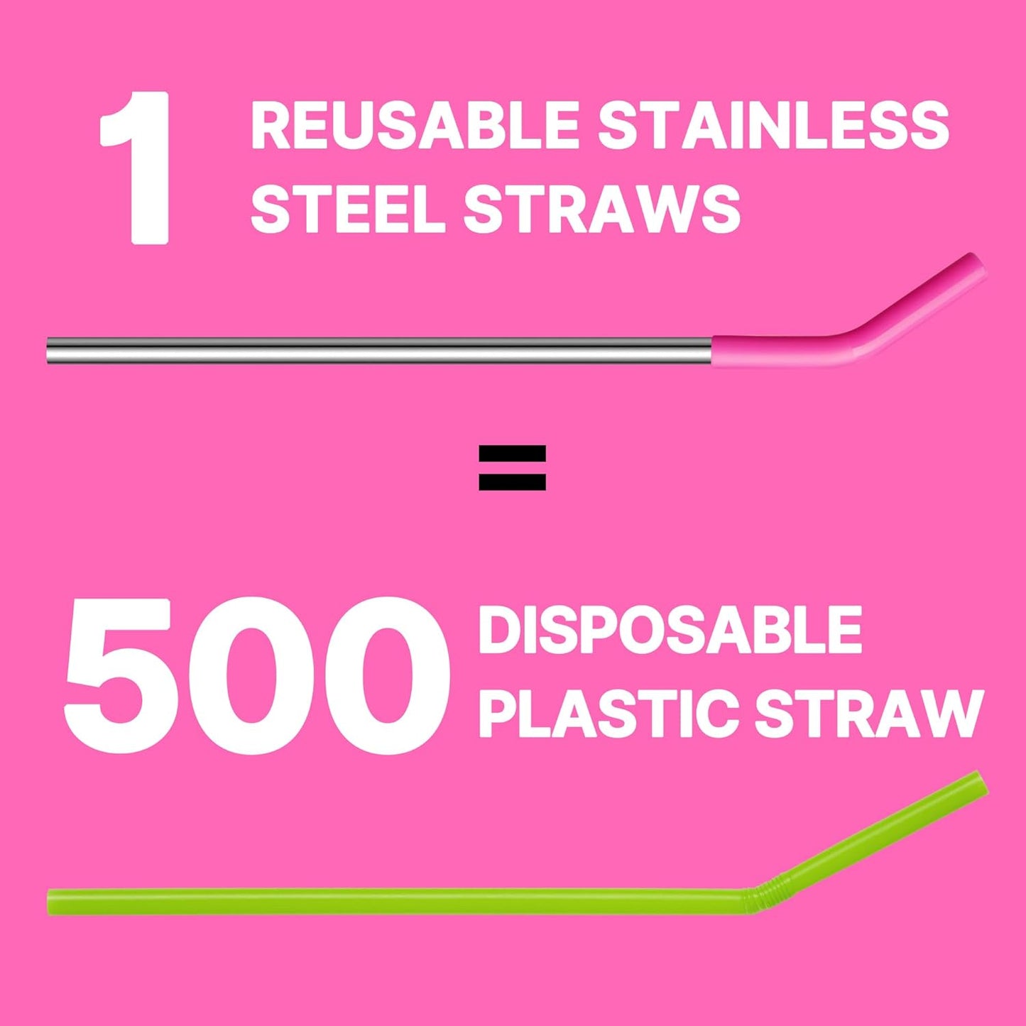 Metal Straws Reusable for 40oz Tumblers,Stainless Steel Replacement Straight Straws with Silicone Tips for 40oz Stanley Cup, Simple Modern,Meoky Tumblerr, Cleaning Brush