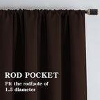 IGEMAEVE Blackout Curtains 96 Inch Length 2 Panels Set, Rod Pocket Energy - Image 2