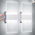 ChangM Modern Wall Sconces Set of Two, 12W Acrylic Led Wall Light, Equipped by ChangM