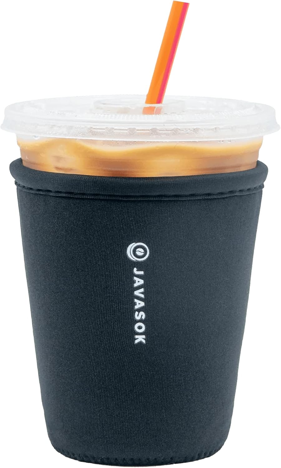 Sok It JavaSok Iced Coffee & Cold Soda Insulated Neoprene Cup Sleeve (Black, XLarge: 38-42oz)