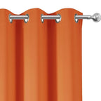 LEMOMO Orange Blackout Curtains/38 x 54 Inch/Set of Two Panels Grommet Living - Image 7