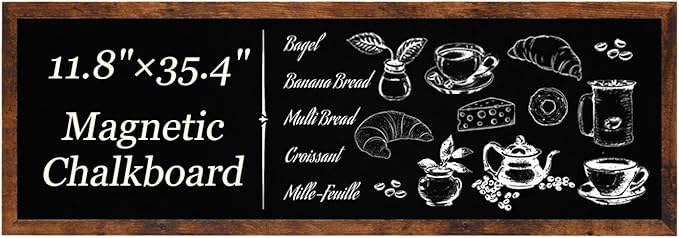 Magnetic Chalkboard for Wall, Long Chalk Board, Wall Hanging Menu for Restaurant - Image 2