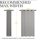 NICETOWN Silver Grey Room Darkening Curtain Panels 96" Long - Image 7