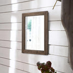 AAZZKANG Rustic Wood Mirror Rectangle Decorative Wall Hanging Mirrors - Image 4