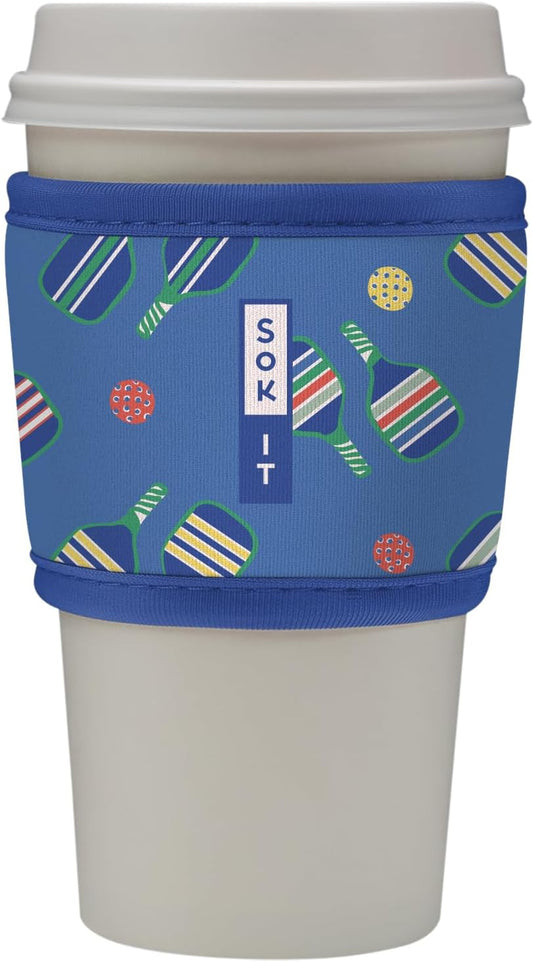 Sok It HotSok Coffee & Tea Reusable Insulated Neoprene Cup Sleeve (Pickleball)