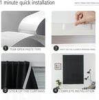 Portable Light Blocking Curtains Self-Stick Design, Removable Adhesive Window - Image 4