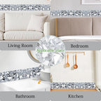 Diamond Wallpaper Border Peel and Stick 196.9 x 3.9 Inch Wall Border Trim - Image 7