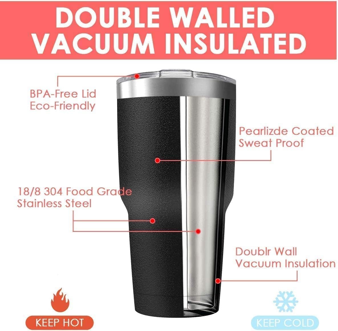 30oz Stainless Steel Travel Mug with Lid, 16 Pack Double Wall Vacuum Insulated Bulk Tumbler, Powder Coated Coffee Cup Suitable for Vehicle Cup Holders (White)