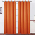 LEMOMO Blackout Curtains 52 x 120 Inch Long Orange Curtains Set of 2 Panels by Lemomo