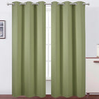 LEMOMO Sage Green Thermal Blackout Curtains/38 x 84 Inch/Set of 2 Panels Room by Lemomo